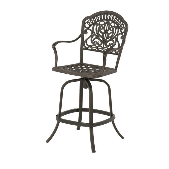 Tuscany Cast Aluminum Swivel Counter Stool by Hanamint - Image 2